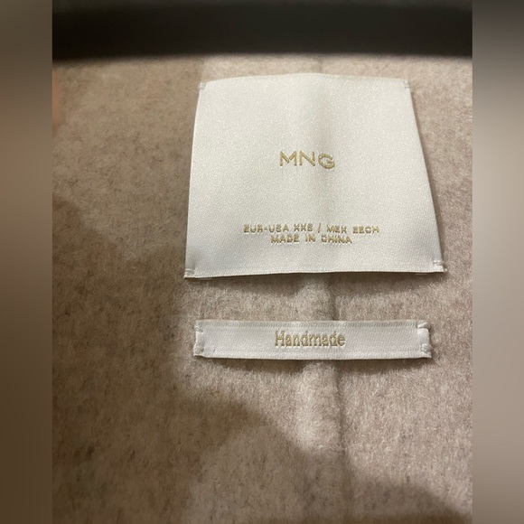 Mango handmade oversized wool coat XXS Light Pastel Grey Ref. 57025138 - Picture 8 of 9